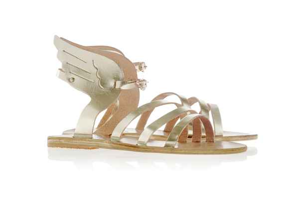 sandalias planas griegas-metallic-leather-wing-sandals-0