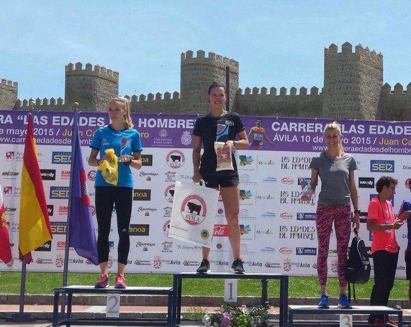 Podium femenino 5000mtrs.